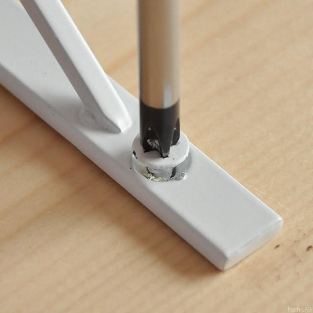 棚受け金具 ホワイトアイアン 150×130mm Lサイズ 1個 /白 DIY用 L字
