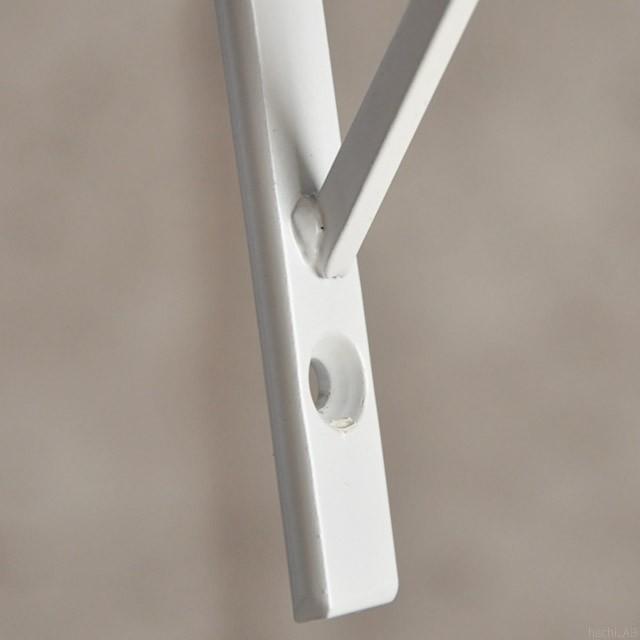 棚受け金具 ホワイトアイアン 150×130mm Lサイズ 1個 /白 DIY用 L字