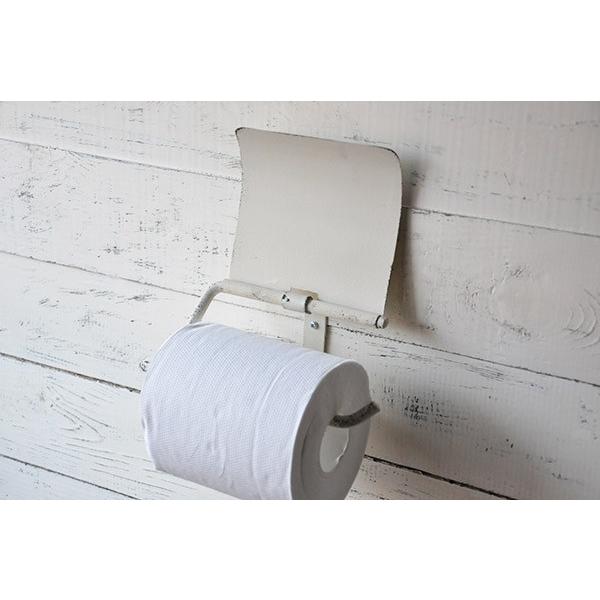 アンティーク風 トイレットペーパーホルダー/アイアン ブラック