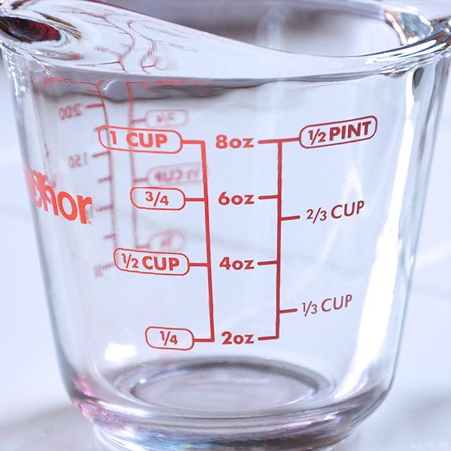 アンカーホッキング社 ガラス 計量カップ 250ml(250cc)・8oz アンカーホッキング社 ガラス 計量カップ 250ml(250cc)・8oz