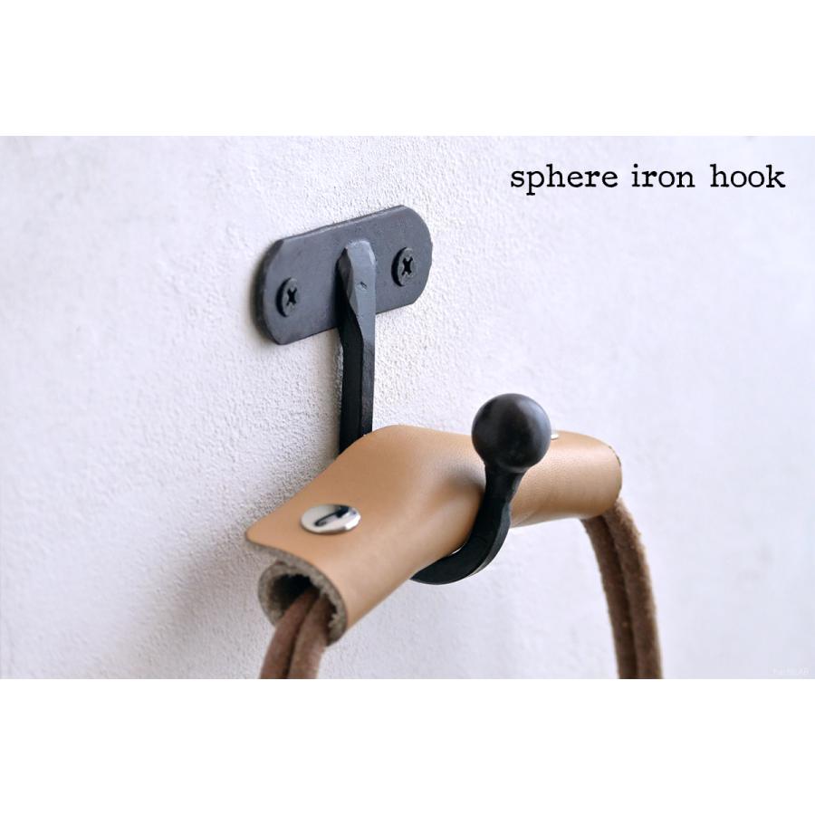 Sphereアイアンフック アンティーク風 /レトロ 壁掛け 吊り金具