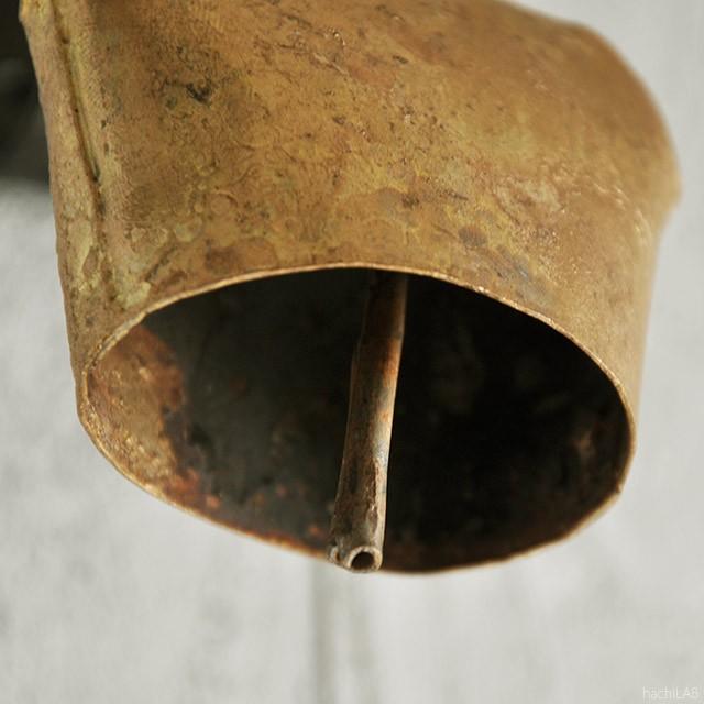 アンティーク ステー付きドアベル Swiss 真鍮 カウベル/玄関ドア