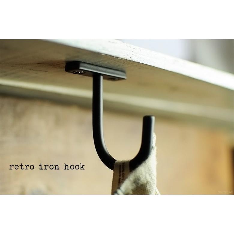 アイアン ハンギングフック ブラック/アンティーク風 吊り金具 園芸