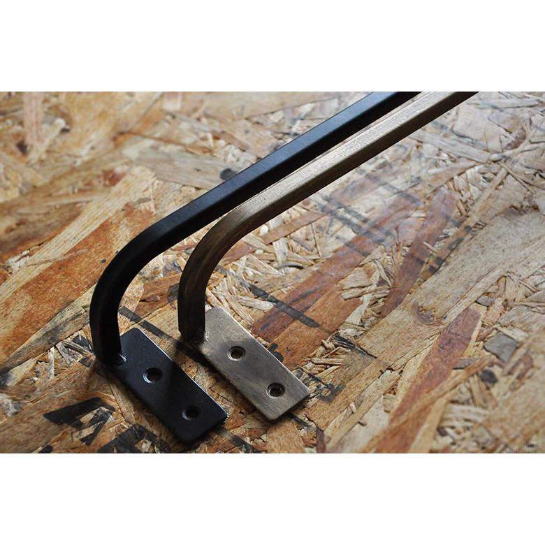 スクエアパイプ壁面バー W250 アイアン タオルハンガー/ タオル掛け