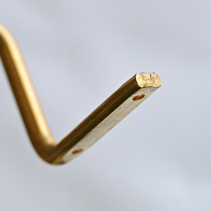 mola 真鍮製タオルハンガー タオル掛け Φ8×220mm /ゴールド色 壁 mola 真鍮製タオルハンガー タオル掛け Φ8×220mm /ゴールド色 壁