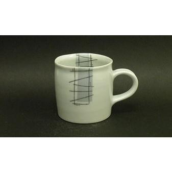 砥部焼　マグカップ　墨呉須象嵌　　陶彩窯　焼き物　陶器 | 