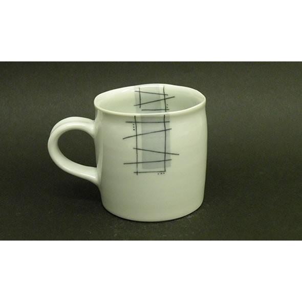 砥部焼　マグカップ　墨呉須象嵌　　陶彩窯　焼き物　陶器 |  | 01