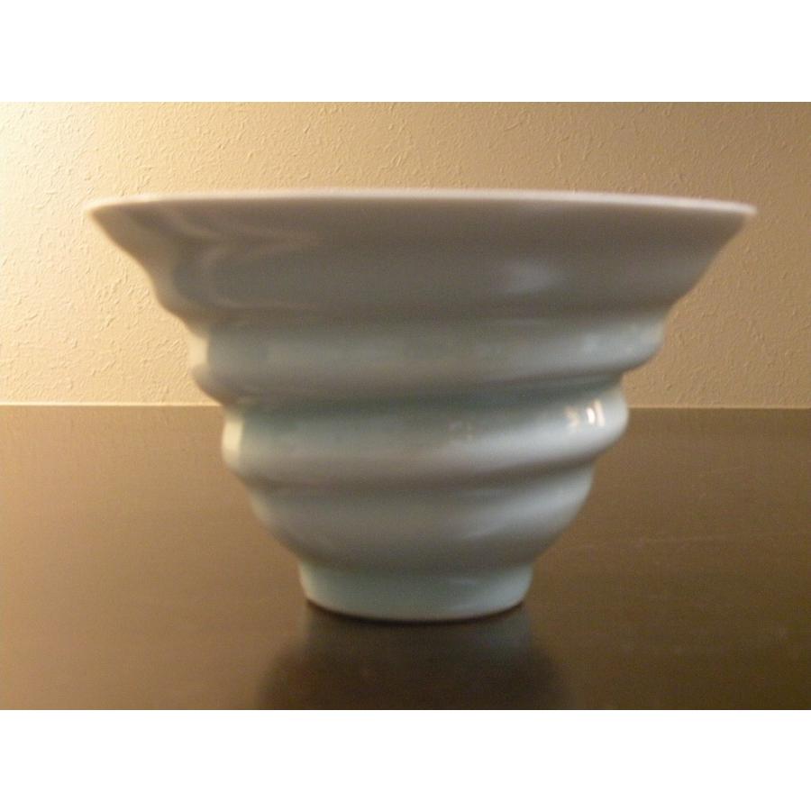 砥部焼　淡青白磁　渦巻き鉢　三角　陶彩窯　焼き物　陶器 |  | 01