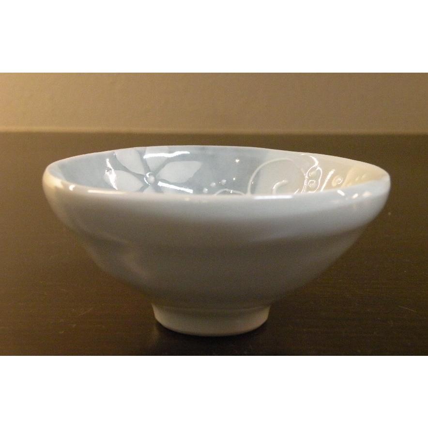 砥部焼　花柄　盃　おちょこ　陶彩窯　焼き物　陶器 |  | 02