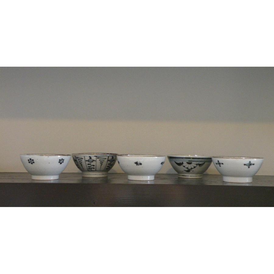 砥部焼　　茶碗　小　小梅文　なずな文　蝶文　菊文　菱文　古砥部　陶彩窯　焼き物　陶器 | 