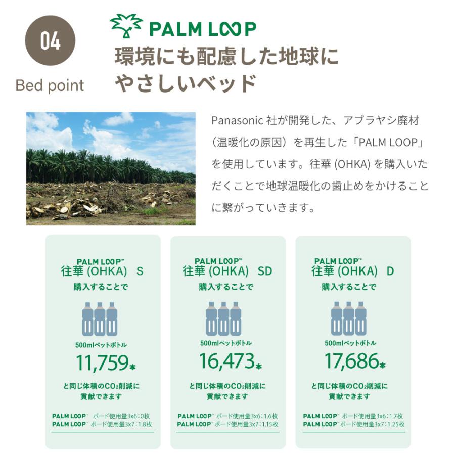 往華（オウカ） 収納ベッド 日本製 棚コンセント付き 引き出し付きベッド Apel 「PALM LOOP」 シングル　4-005 |  | 10