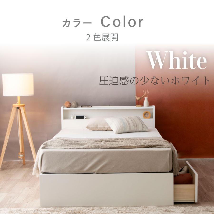 収納ベッドフレーム 長良（NAGARA）ベッド 棚コンセント付き 4杯引き出し付き　大容量  Apel 「PALM LOOP」 シングル　4-008 |  | 14