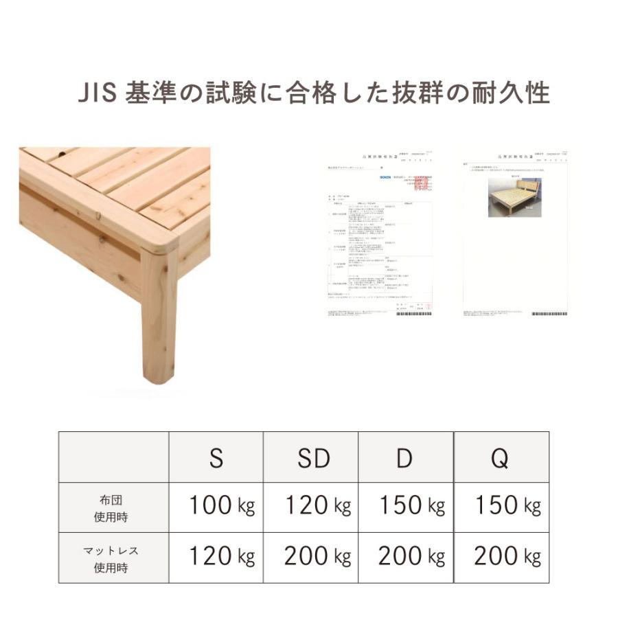門土（MONDO） すのこベッド 　繊細すのこ　檜　ひのきのすのこベッド　高さ調節3段階　Apel  PALM LOOP  パームループ   ダブル　D　4-010 |  | 16