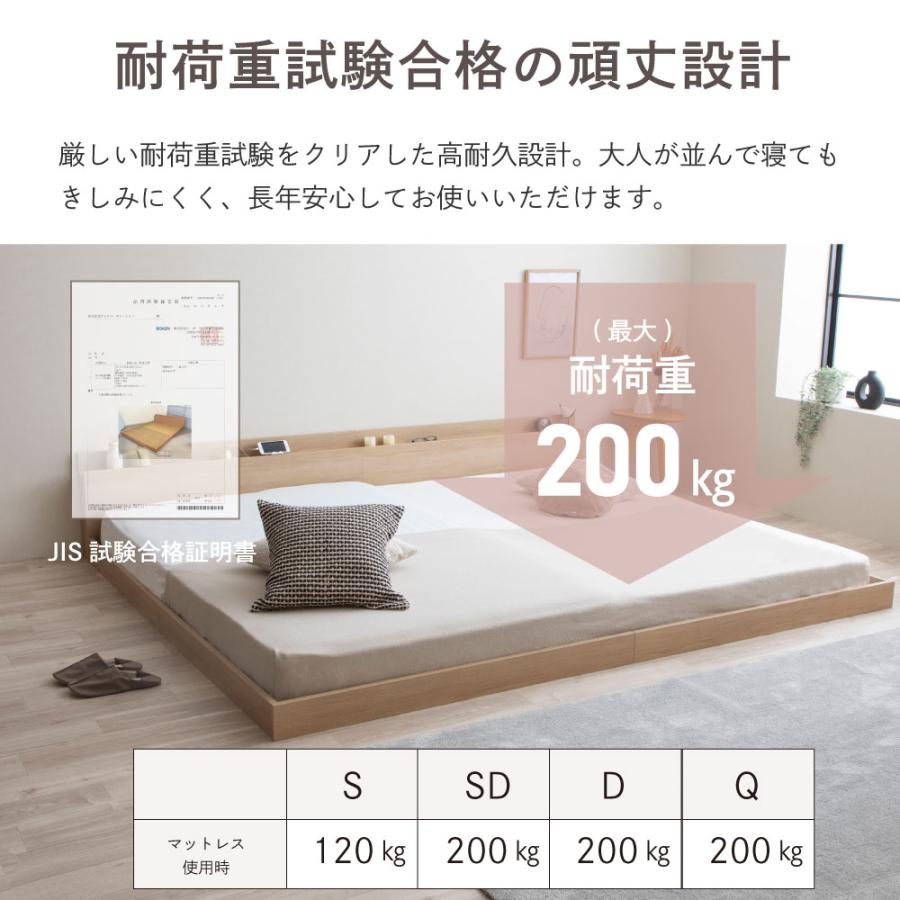 ベッド 連結ベッド　ローベッド 炎　HOMURA　クイーン　ぴったり連結　PALM　ROOP　コンセント付　ベッド  4-014 |  | 10