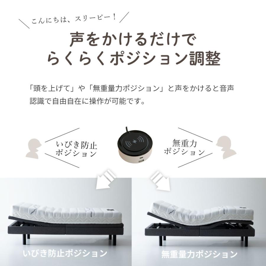 電動ベッド スリーピー sleepy 3段階高さ調節　収納ポケット リクライニング セミダブル　SD　フレームのみ　送料無料　5-002 |  | 04