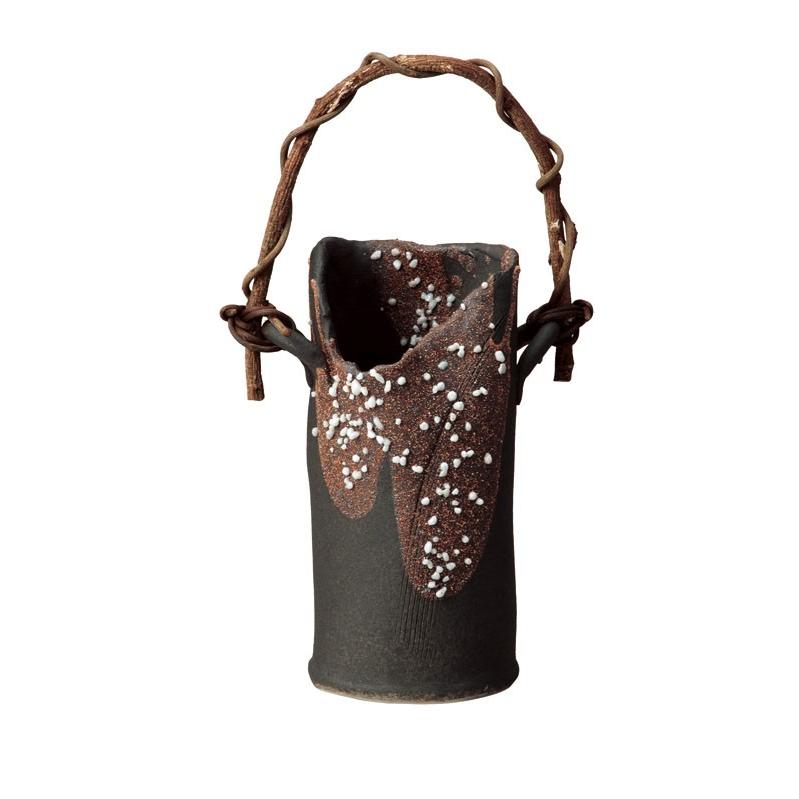 信楽焼　氷雪つる付花入　花器 |  | 01