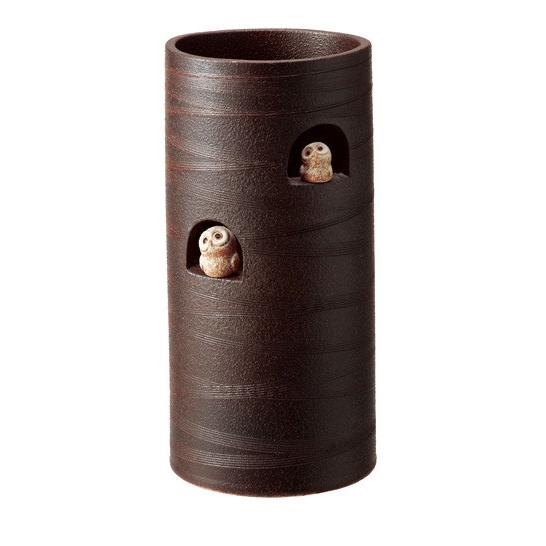 信楽焼　傘たて　ニコニコふくろう傘立　 | 