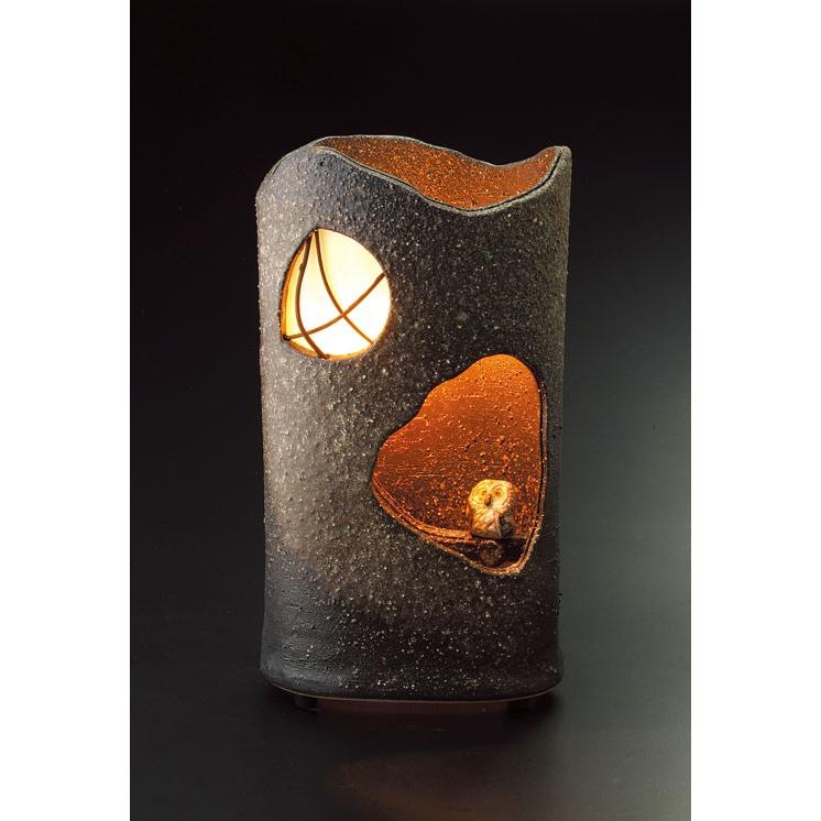 信楽焼　灯り　窓ふくろうあかり　室内用 | 