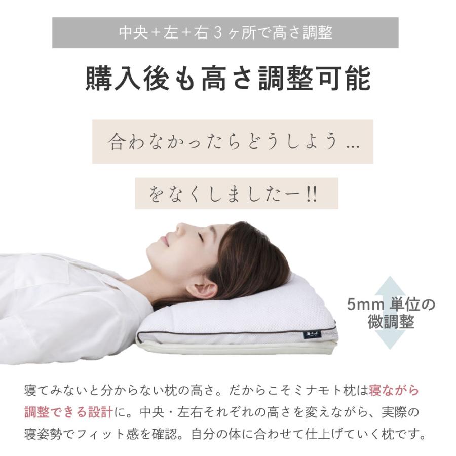 ミナモト枕　高調整可能 セミオーダー枕　日本製ALLパイプ　枕 高さ調整 首こり 肩こり 横向き 寝返りしやすい まくら 6分割構造 日本製 |  | 12