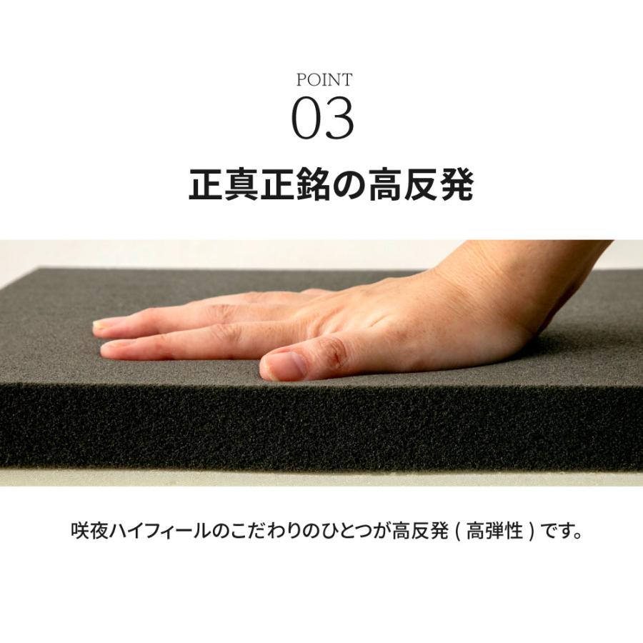 咲夜ハイフィール　高反発ウレタン マットレス 薄型 軽量 3層構造 セミダブル  SD |  | 10
