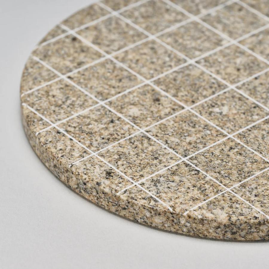 コースター　Coaster   プレート　プランタープレート　 庵治石  AJI PROJECT  CS-COASTER-grid-sabi |  | 02