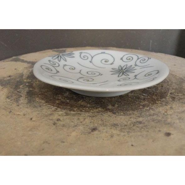 砥部焼　皿　4寸皿　hana　花柄　　食器皿　陶彩窯　焼き物　陶器 |  | 01