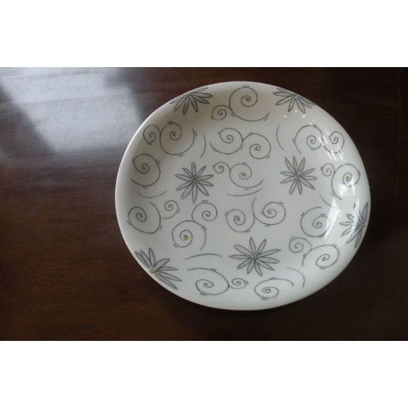 砥部焼　 皿　8寸皿　花柄　hana　食器皿　陶彩窯　焼き物　陶器 | 