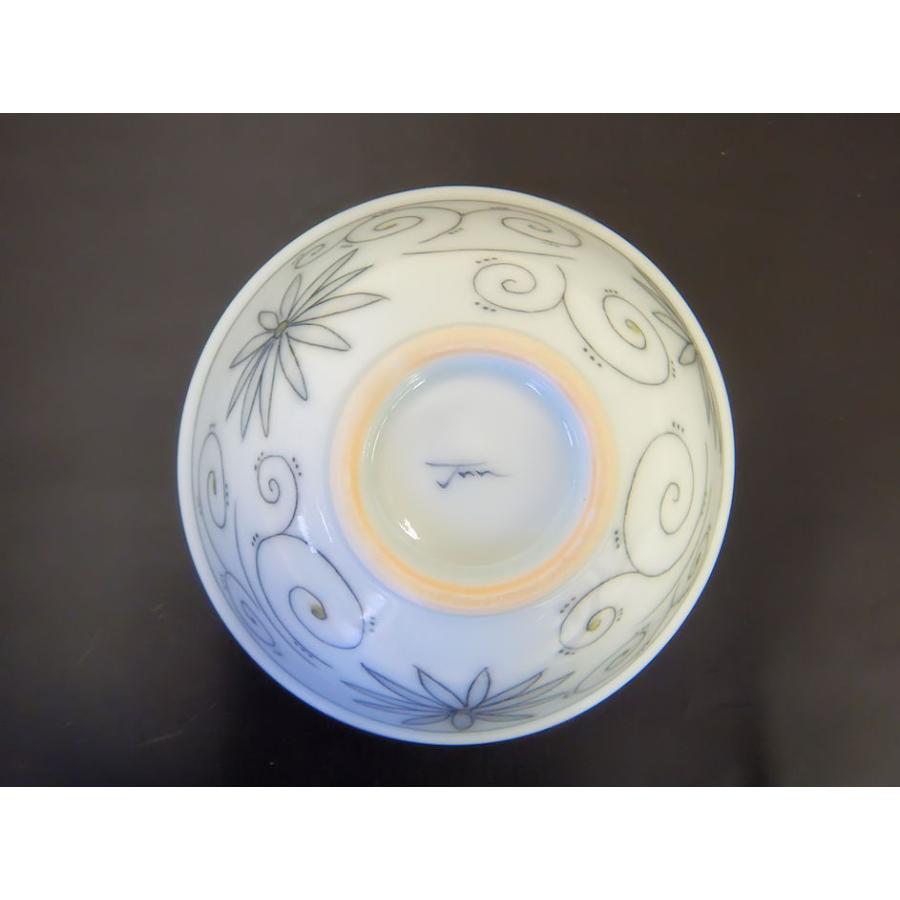 砥部焼　茶碗　茶わん　 小　花柄　hana　陶彩窯　焼き物　陶器 |  | 02