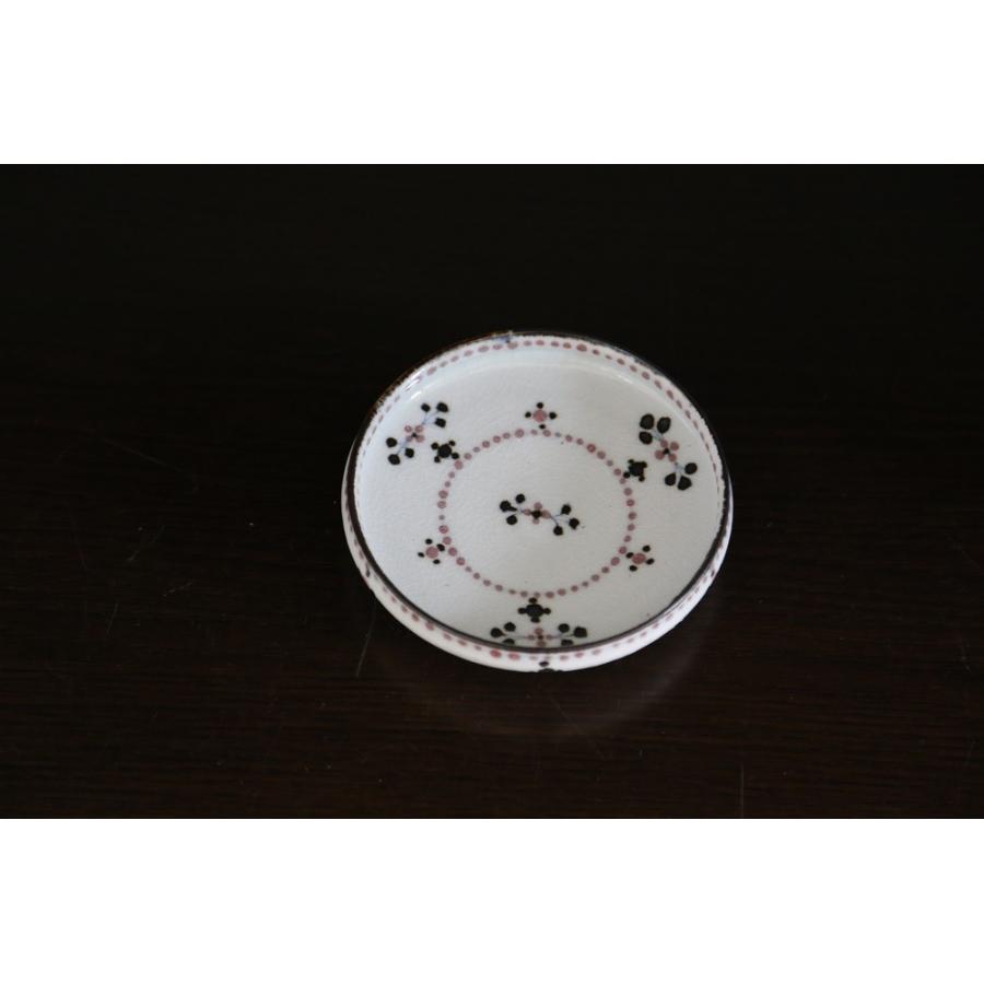 砥部焼　小花文　4寸深皿　ブルー  ピンク　食器皿　 陶彩窯　焼き物　陶器 |  | 02