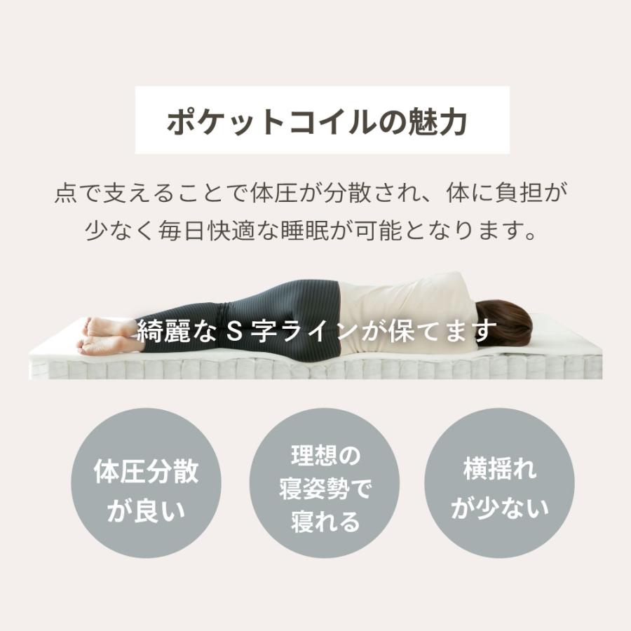 薄型　三つ折り　ポケットコイルマットレス  S シングル　厚み10cm　ニット生地　収納簡単　コンパクト梱包 Ｍ6073 |  | 04