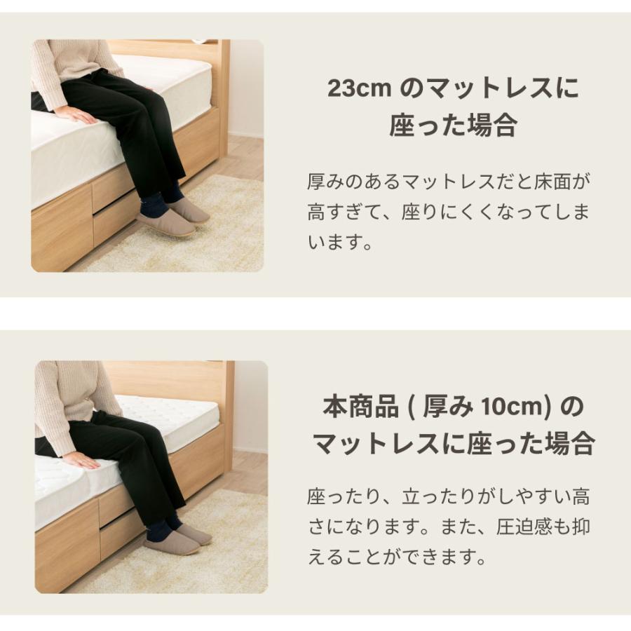 薄型　三つ折り　ポケットコイルマットレス  SD セミダブル　厚み10cm　ニット生地　収納簡単　コンパクト梱包 Ｍ6073 |  | 06