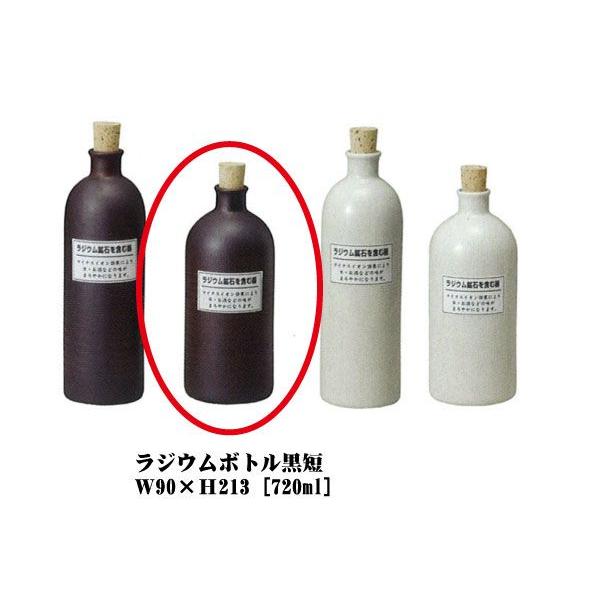 信楽焼　ラジウムボトル　黒短　 | 
