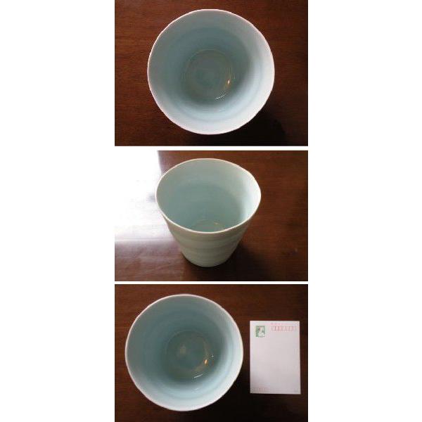 砥部焼　ワインクーラー　ボトルクーラー　淡青白磁 　白磁片口 　陶彩窯　焼き物　陶器 |  | 01