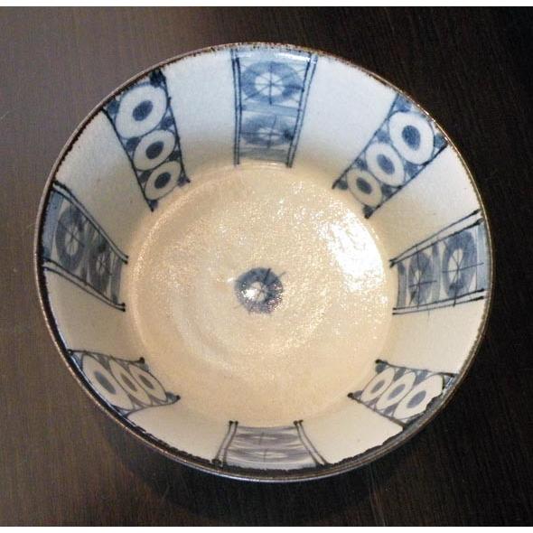 砥部焼　染付 　丸文　ストライプ文　菊文　切立深鉢　　陶彩窯　 焼き物　陶器 |  | 04