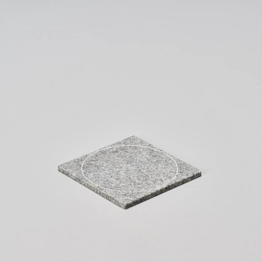 コースター　Coaster   プレート　プランタープレート 正方形　 庵治石  AJI PROJECT  SS-COASTER-circle1-komame | 