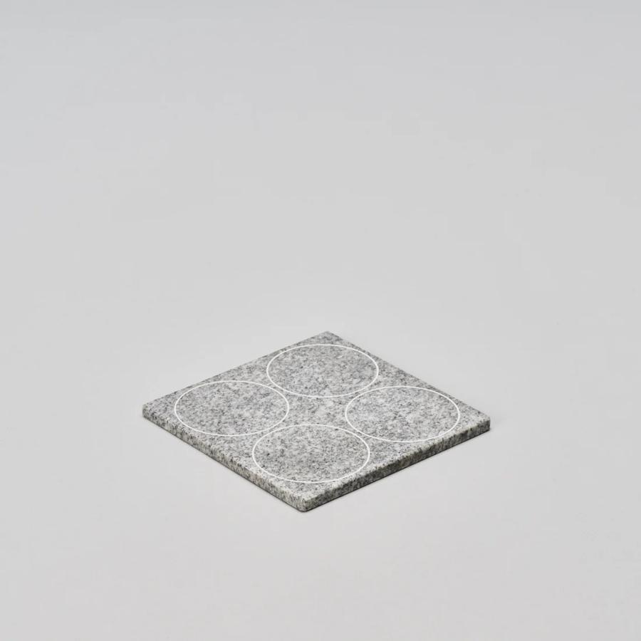 コースター　Coaster   プレート　プランタープレート 正方形　 庵治石  AJI PROJECT  SS-COASTER-circle4-komame | 