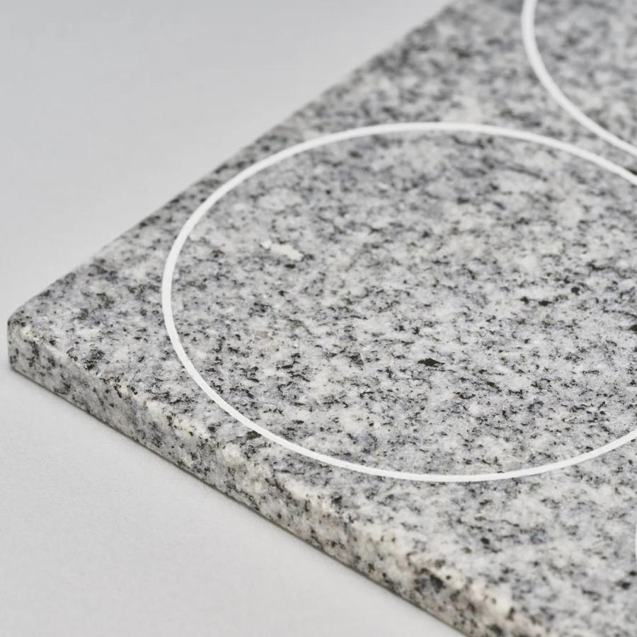 コースター　Coaster   プレート　プランタープレート 正方形　 庵治石  AJI PROJECT  SS-COASTER-circle4-komame |  | 02