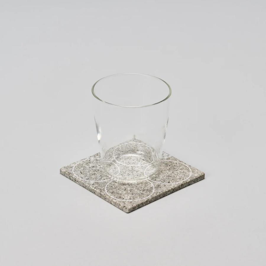 コースター　Coaster   プレート　プランタープレート 正方形　 庵治石  AJI PROJECT  SS-COASTER-circle4-sabi |  | 01