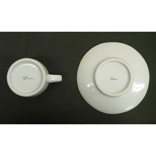 砥部焼　コーヒーカップ　　墨呉須象嵌　カップ＆ソーサー　陶彩窯　焼き物　陶器 |  | 02