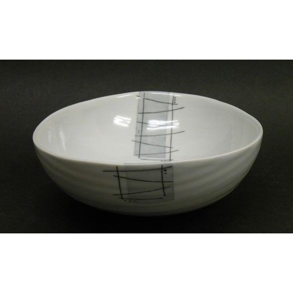 砥部焼　楕円鉢　墨呉須象嵌　鉢　大　陶彩窯　焼き物　陶器 | 