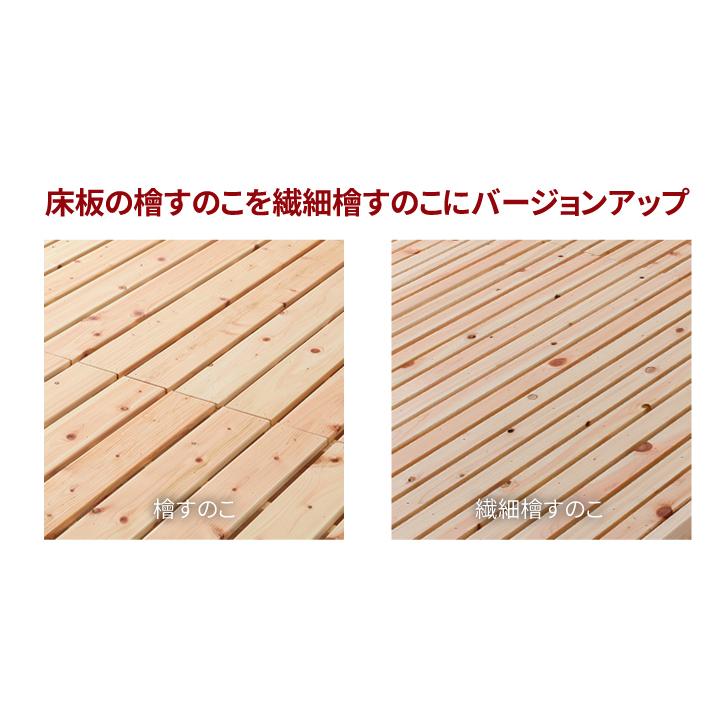ベッド　すのこベッド 　繊細すのこ　島根県産・高知四万十産　 ひのき　高さ調節　2口コンセント　TCB223　フレームのみ　セミダブル |  | 02