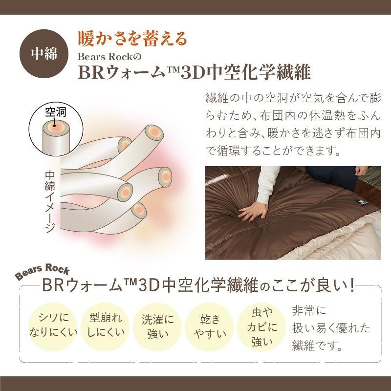 かけねぶくろんリッチプレミア 布団 Bears Rock 肩寒い 寒さ対策 冷え性 暖房費節約 寝相 ふとん 寒冷地 あたたかい 光熱費 寝冷え 冬用 LX-323H-K |  | 05