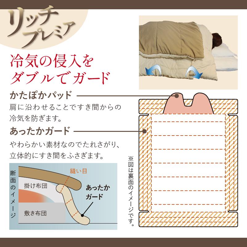 かけねぶくろんリッチプレミア 布団 Bears Rock 肩寒い 寒さ対策 冷え性 暖房費節約 寝相 ふとん 寒冷地 あたたかい 光熱費 寝冷え 冬用 LX-323H-K |  | 08