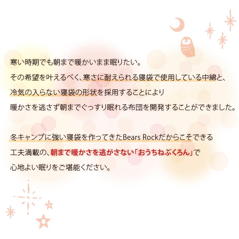 コンパクト 布団 Bears Rock おうちねぶくろん 寒さ対策 冷え性 寒冷地 洗える 洗濯 封筒型 ふっくら 暖房費節約 冷え解消 来客用 布団セット 冬用 LX-301L | Bears Rock | 03