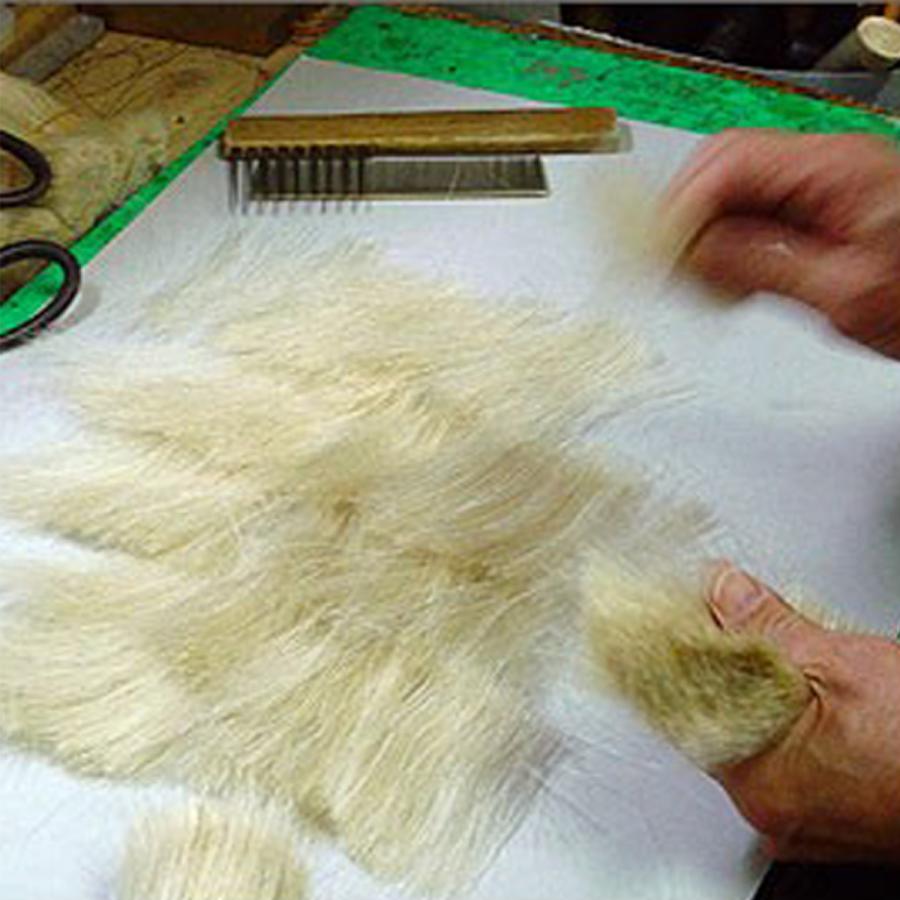 浅草アートブラシ カシミヤブラシ 洋服ブラシ 桐箱入り‐静電気