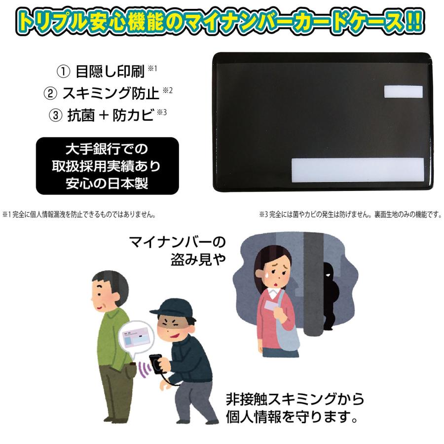 目隠しあり/スキミング防止/抗菌/1枚】マイナンバーカードケース 防
