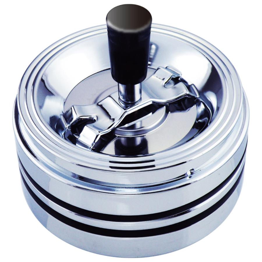 灰皿　まとめ売り　個数変更可能！ ペンギンライター 灰皿 フタ付き 卓上 クロームラインII 回転