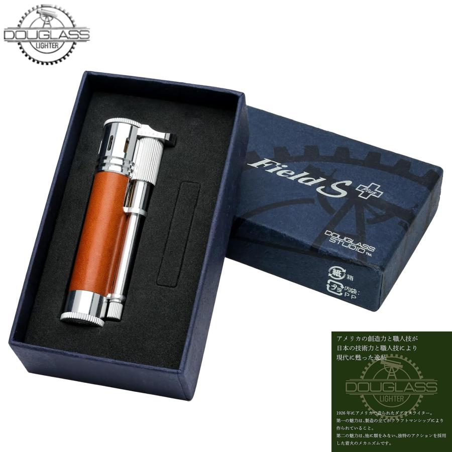 オイルライター DOUGLASS Field S Plus レザー茶‐本革 日本製‐ダグラス フィールド プラス 高精度 軽量 丈夫 生活防水 ダグラスライター 東京パイプ |  | 04