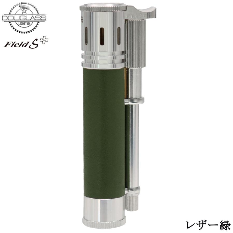 オイルライター DOUGLASS Field S Plus レザー緑‐本革 日本製‐ダグラス フィールド プラス 高精度 軽量 丈夫 生活防水 ダグラスライター 東京パイプ | 