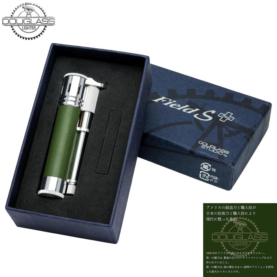 オイルライター DOUGLASS Field S Plus レザー緑‐本革 日本製‐ダグラス フィールド プラス 高精度 軽量 丈夫 生活防水 ダグラスライター 東京パイプ |  | 04
